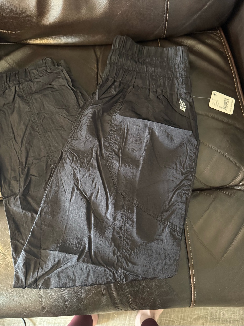 Free People Black Track Jogger Pants